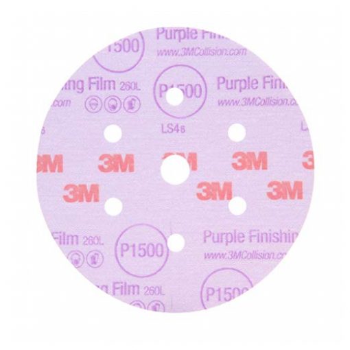 3M 30369 Hookit Finishing Film Abrasive Disc 260L, 75 mm, 7 Hole, P1000