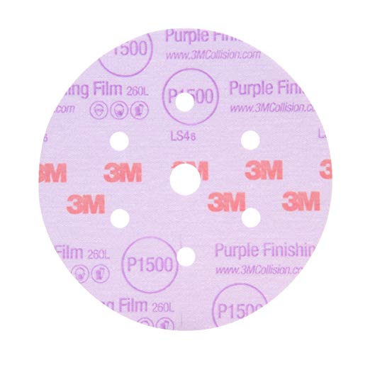 3M 30369 Hookit Finishing Film Abrasive Disc 260L 75 mm 7 Hole P1000 Pack 50 